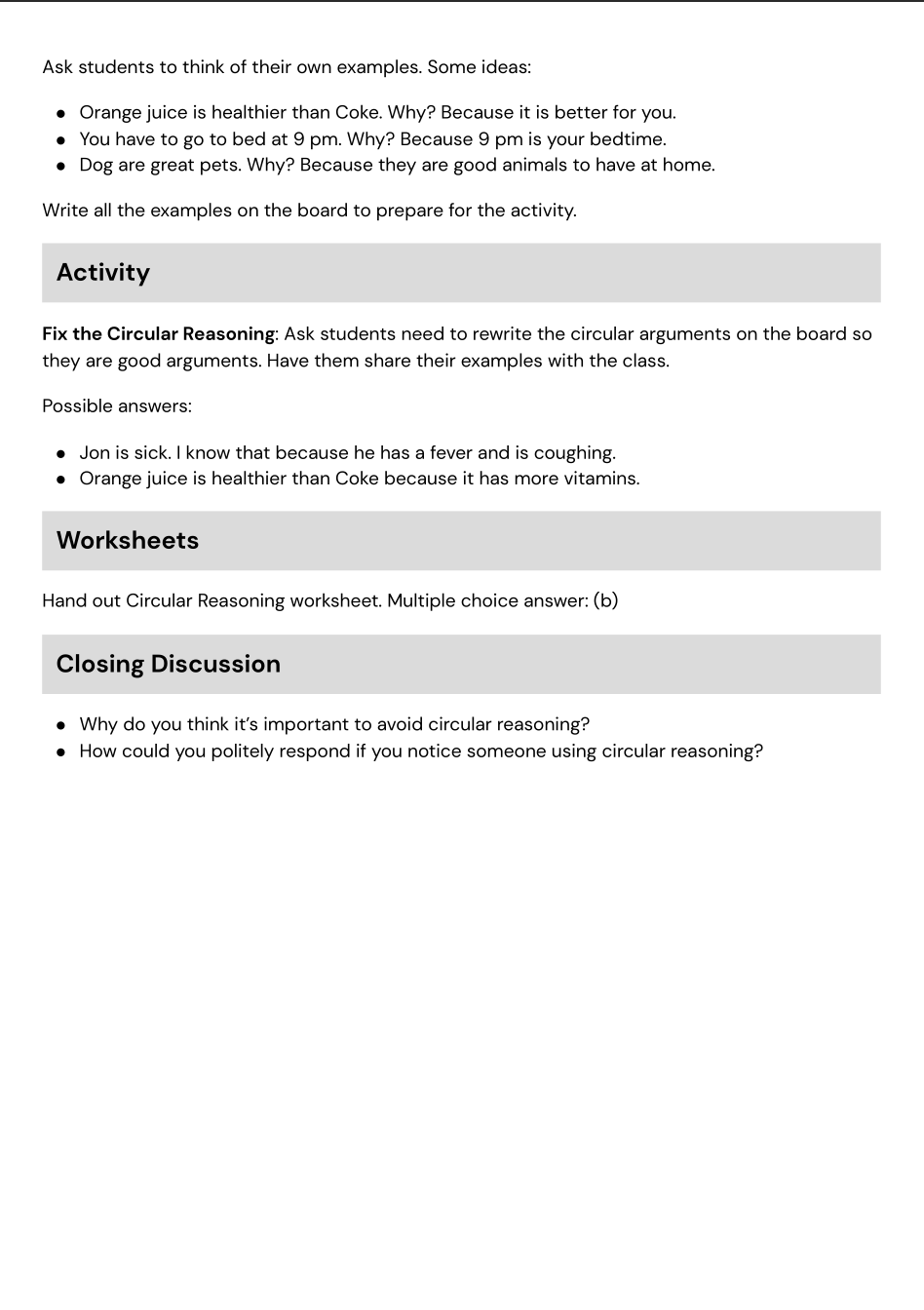 Lesson Plans